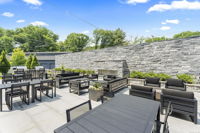 41 Richmondville Ave Unit 109, Westport, CT 06880 - view of patio / terrace featuring outdoor dining space and outdoor lounge area