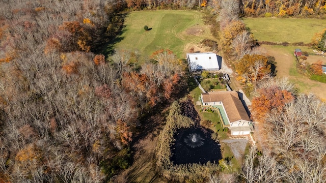 aerial view featuring a rural view