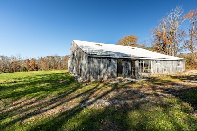 exterior space with a lawn