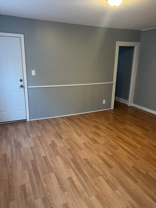 empty room with light wood-type flooring