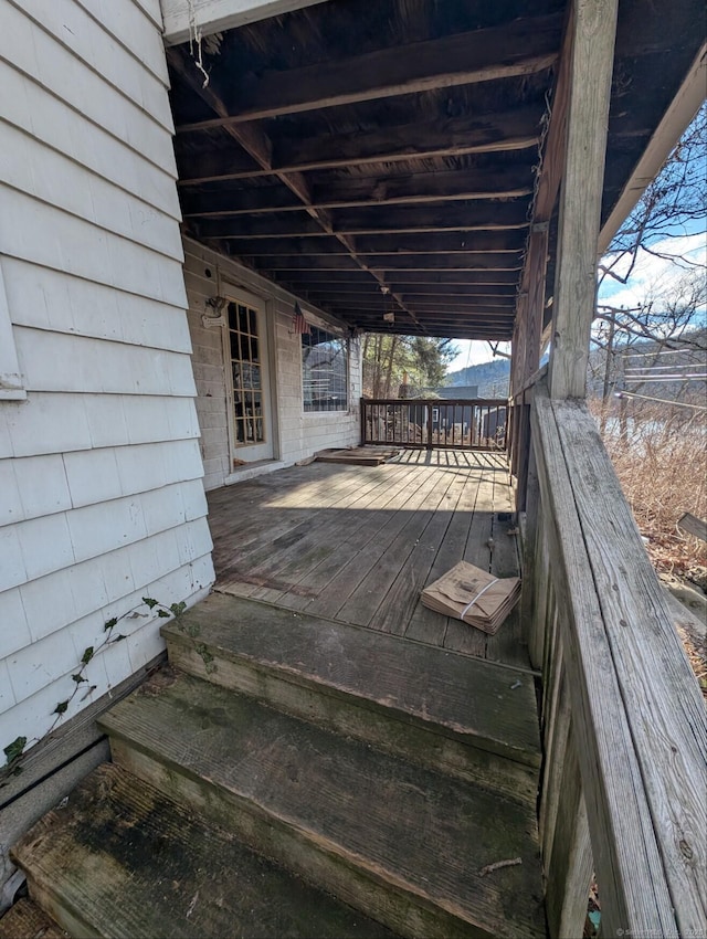 view of wooden terrace