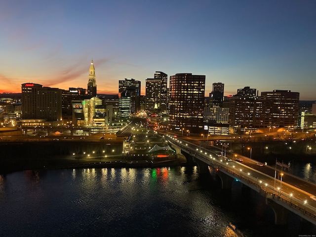 city view featuring a water view