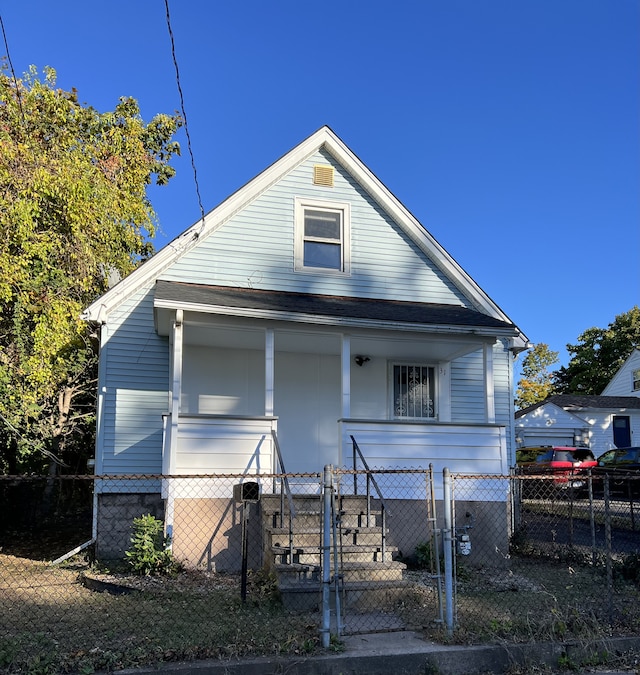 bungalow-style home featuring a porch