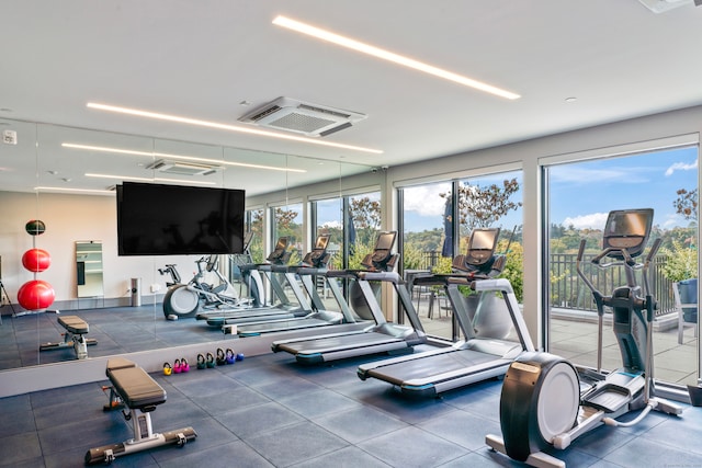 view of exercise room