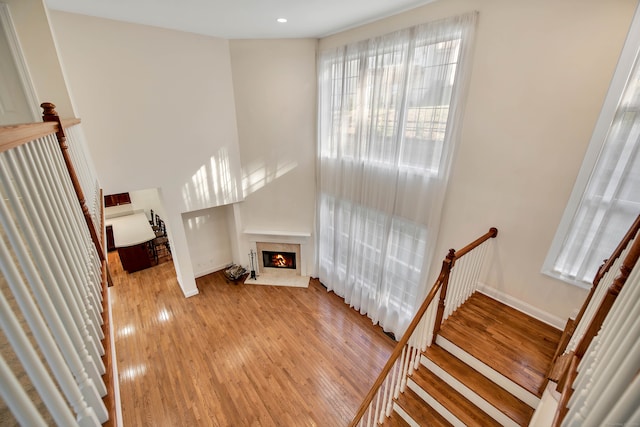 living room featuring light hardwood / wood-style floors