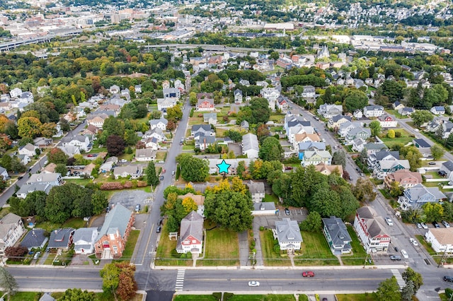 drone / aerial view with a residential view