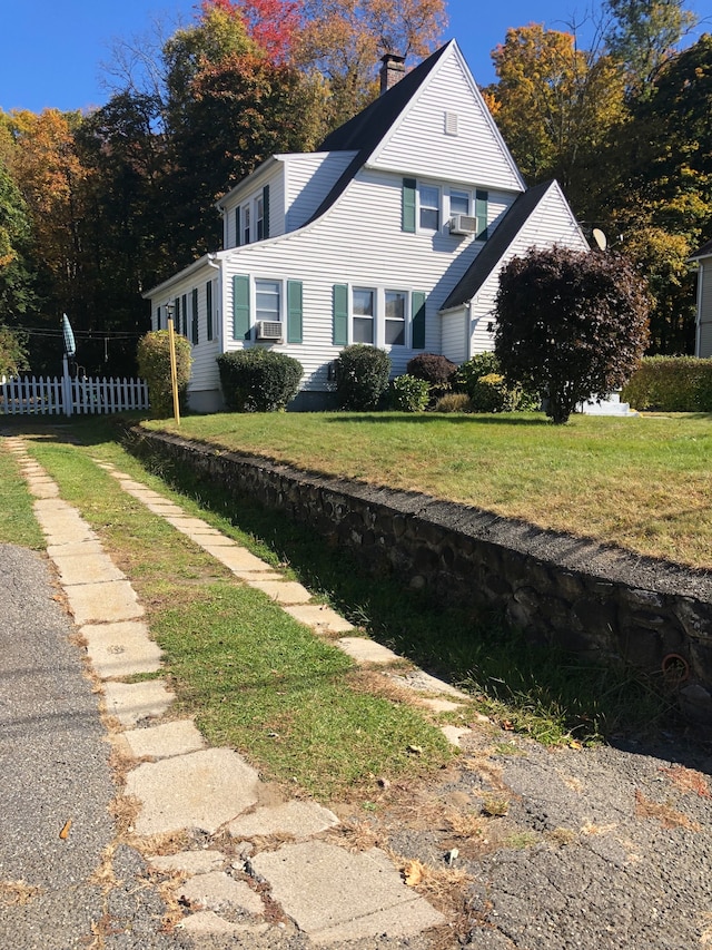 exterior space with a front yard