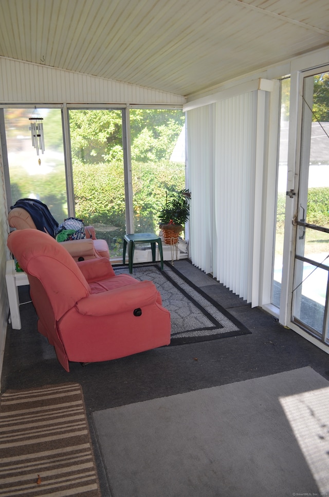 view of sunroom