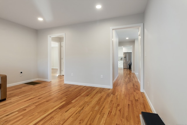 empty room featuring light hardwood / wood-style flooring