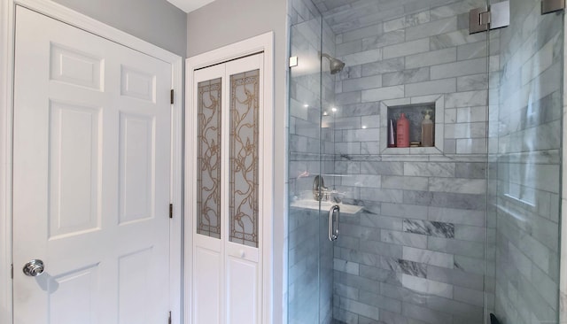 bathroom with walk in shower