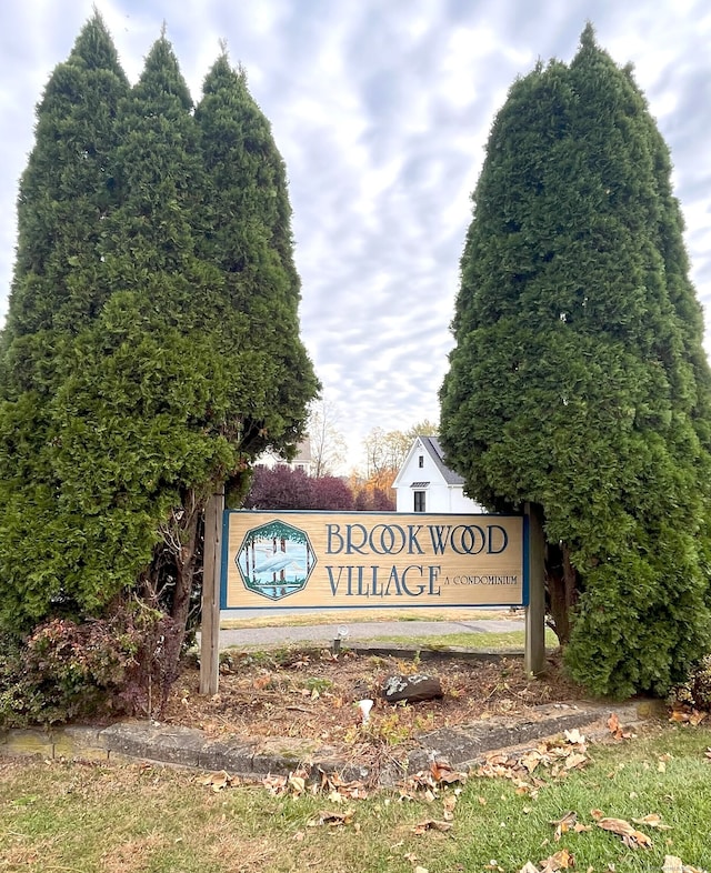 view of community sign