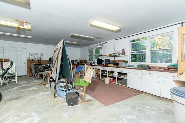 interior space with white cabinetry