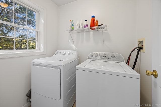 laundry area featuring separate washer and dryer