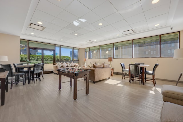 interior space featuring light wood-type flooring