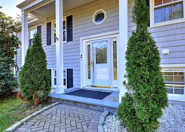 entrance to property with covered porch