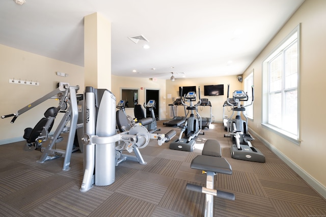 view of exercise room