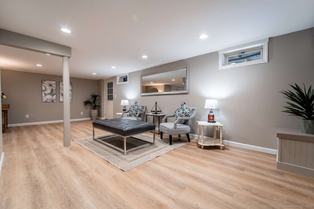 interior space with light wood-type flooring