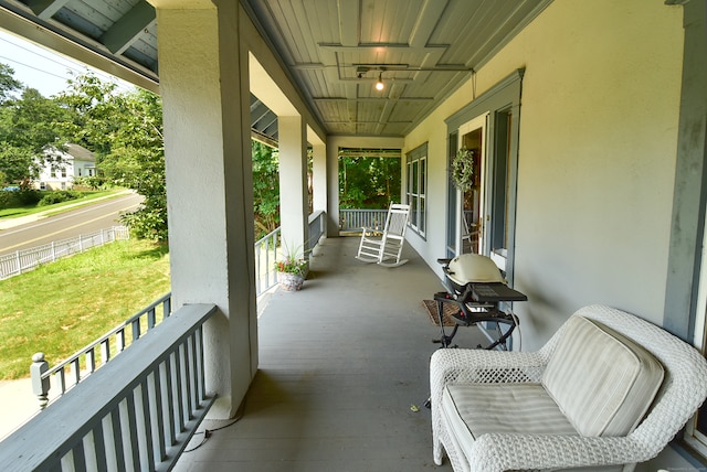 view of patio with covered porch