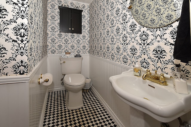 bathroom featuring sink and toilet