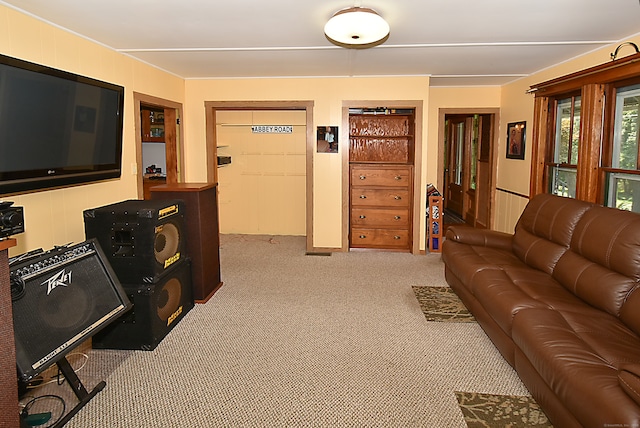 view of carpeted living room