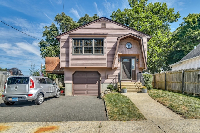 view of front facade with a garage