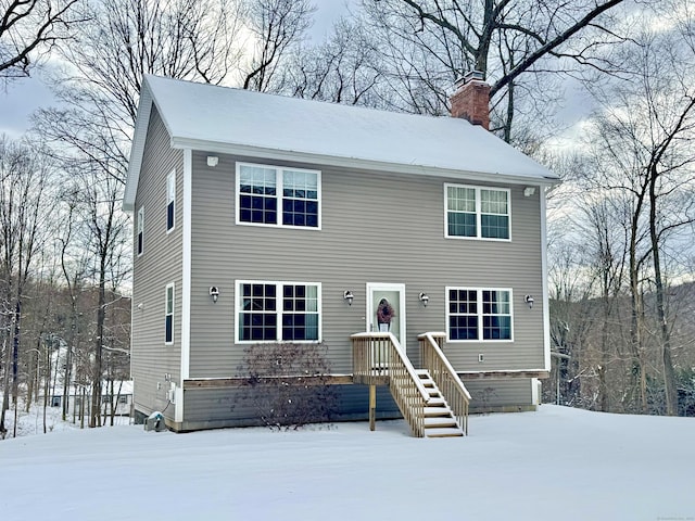 view of colonial home