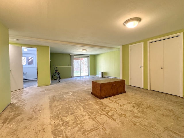 interior space featuring a baseboard radiator