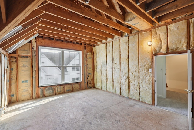 misc room featuring vaulted ceiling