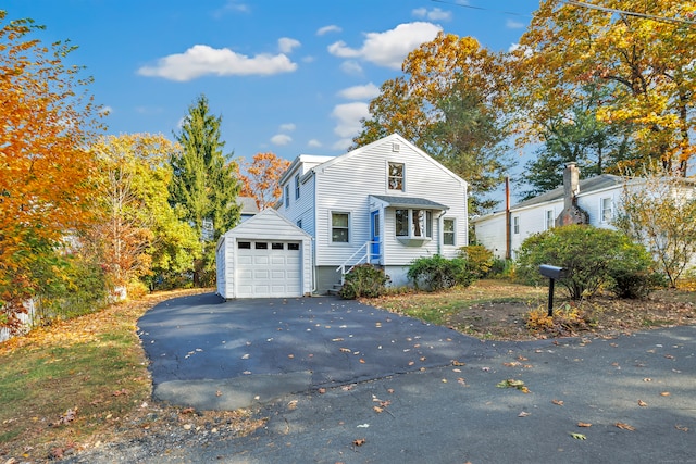 view of property with a garage