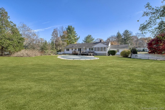 exterior space with a wooden deck