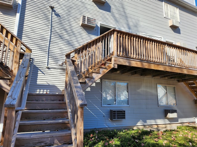 exterior space featuring a wooden deck