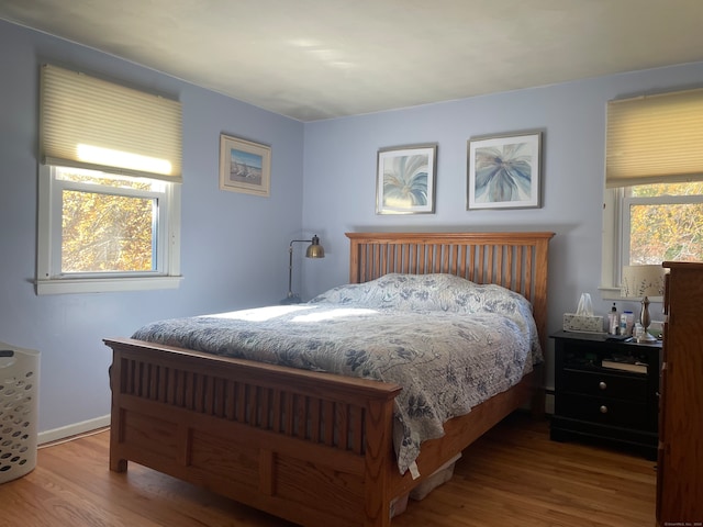 bedroom featuring wood-type flooring