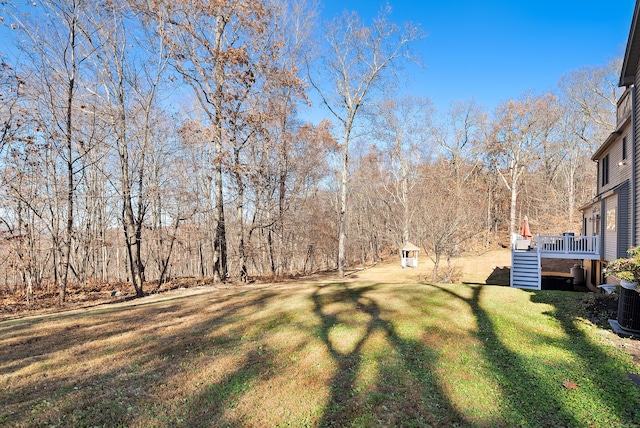 18 Eastern Ln, New Milford, CT 06776 - view of green lawn featuring a wooden deck and stairway