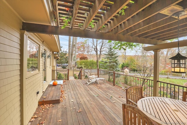 view of wooden terrace