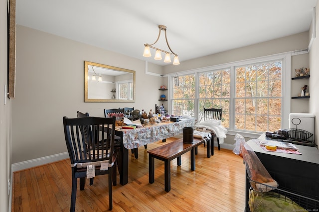 dining room featuring light wood-type flooring