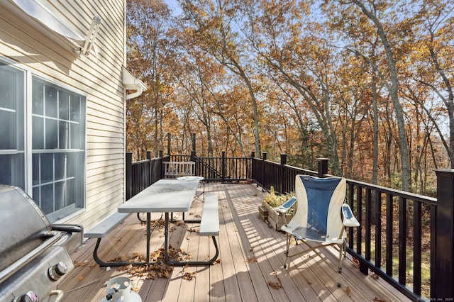 view of wooden deck