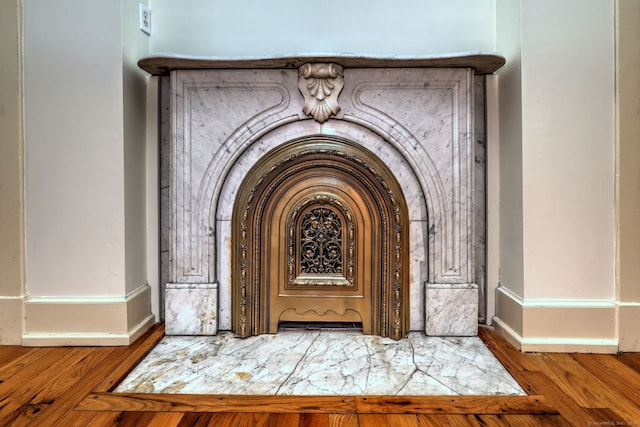 interior details featuring hardwood / wood-style floors