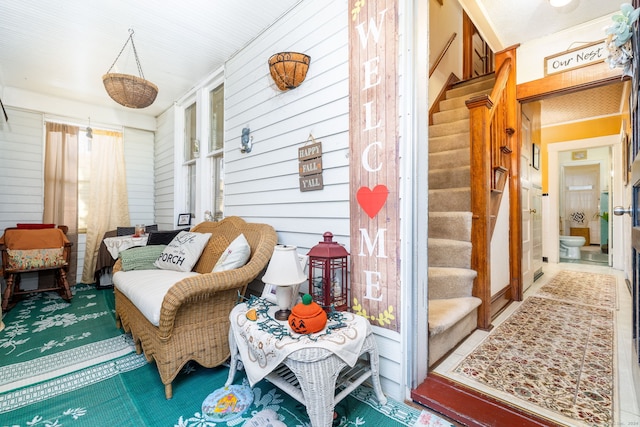 view of sunroom