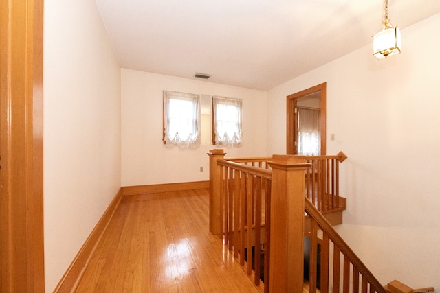 hallway featuring light hardwood / wood-style floors