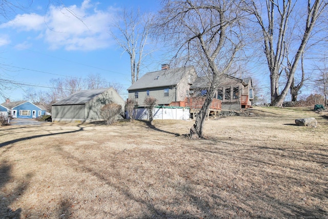 exterior space featuring a deck