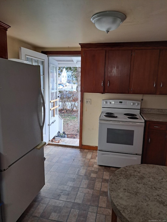 kitchen with white appliances