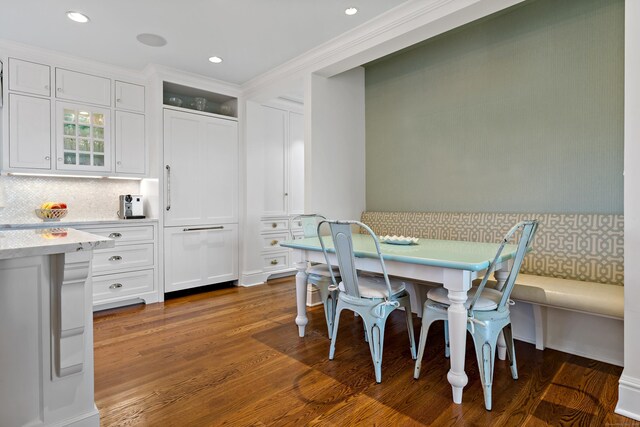 10 Island View Ave, Branford, CT 06405 - dining room featuring dark wood-type flooring and recessed lighting