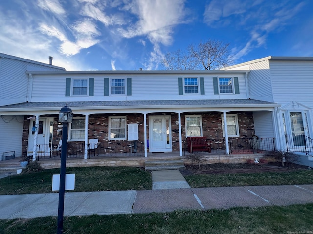 multi unit property with covered porch