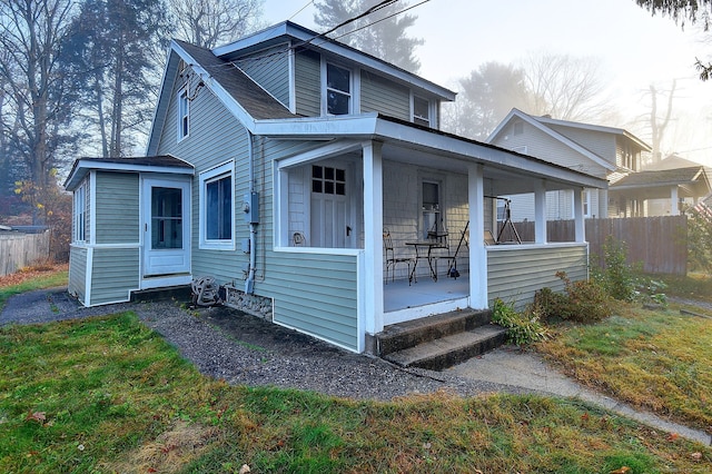 exterior space featuring a porch