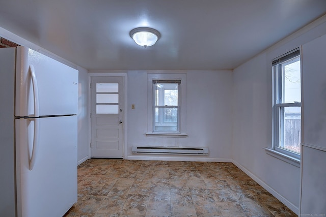 interior space featuring a baseboard radiator