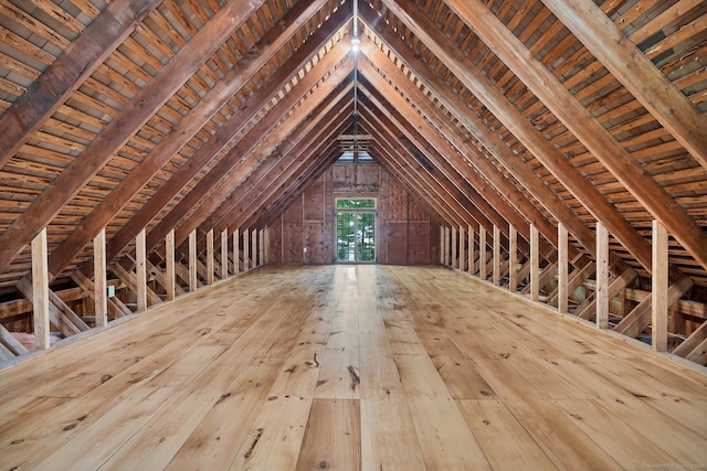 view of attic