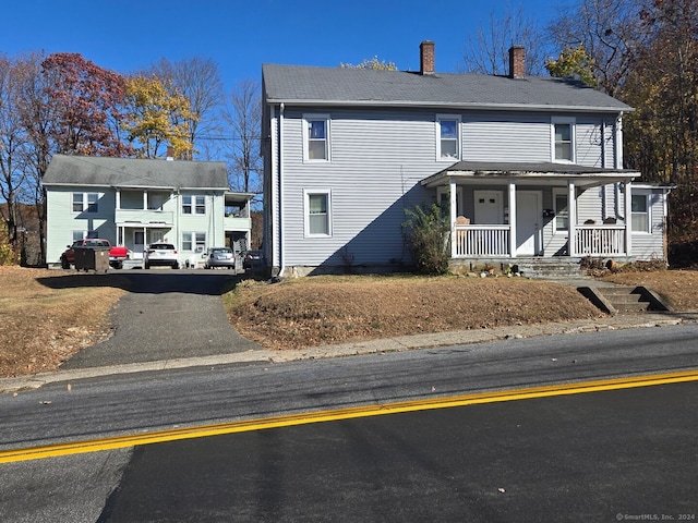 view of front of home with a porch