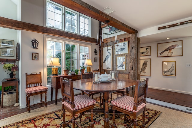 view of dining room