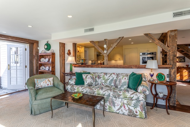 view of carpeted living room