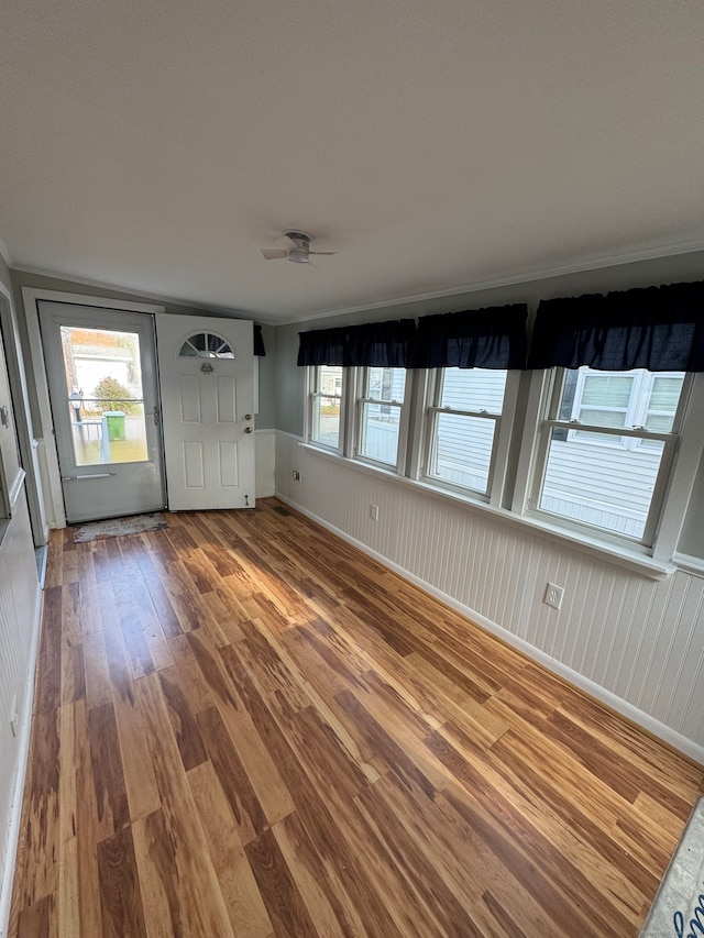 foyer entrance featuring hardwood / wood-style flooring